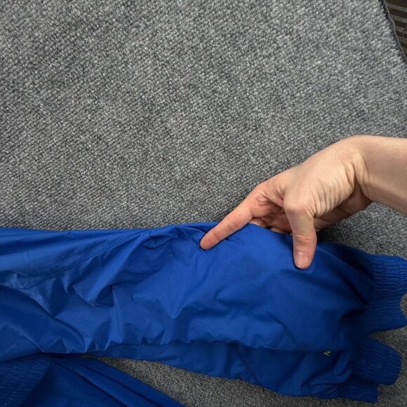 North Face Sanctuary Royal Blue Yellow Trim Full Zip Hooded Women Medium Jacket - Picture 13 of 16